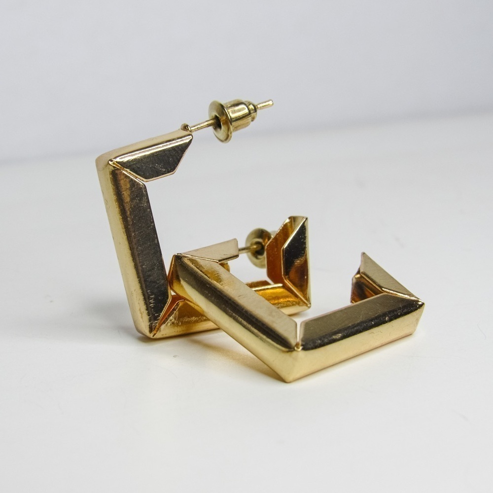 .5” Cube Gold Earrings Minimalist Trendy Earring Set